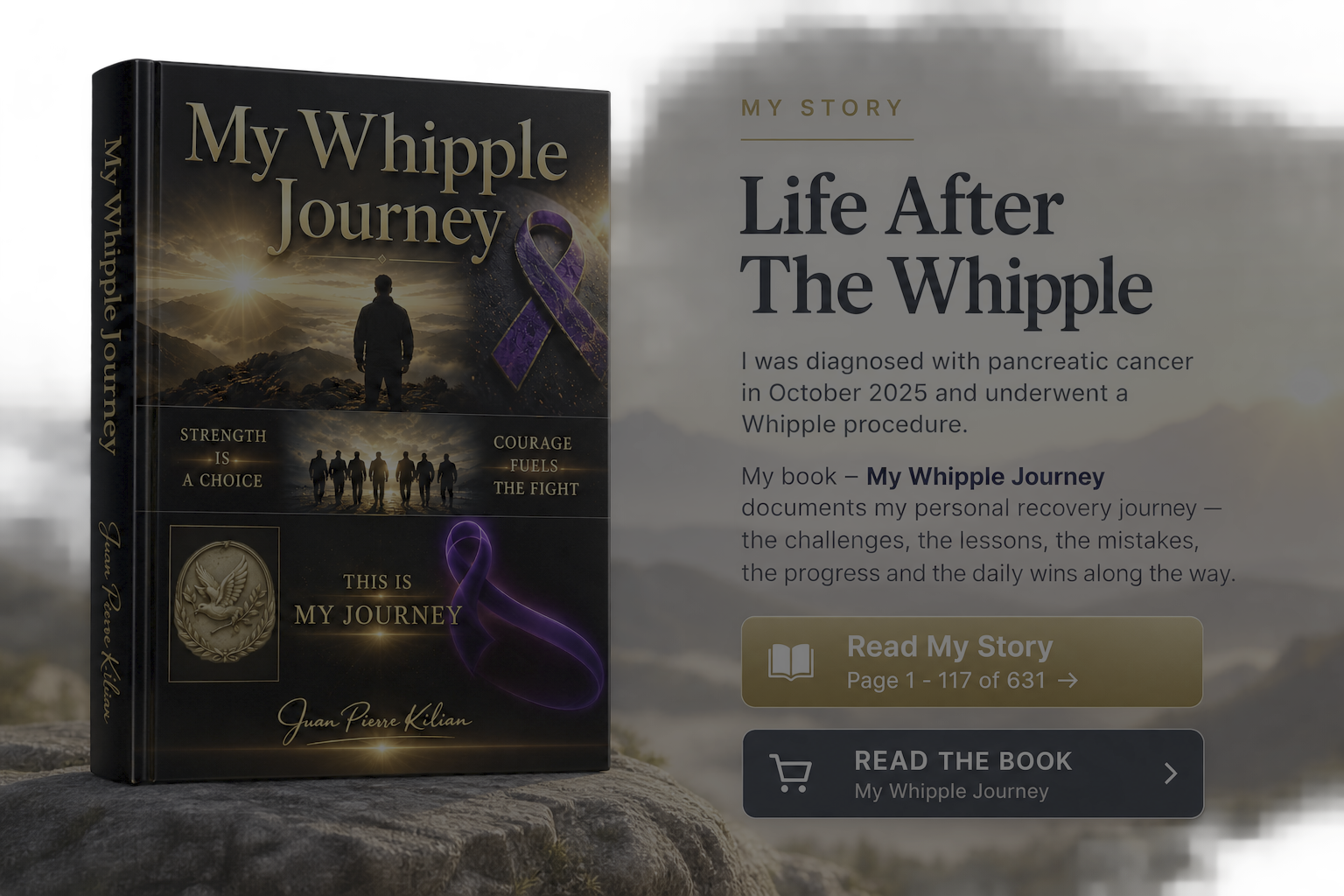 My Whipple Journey book mockup